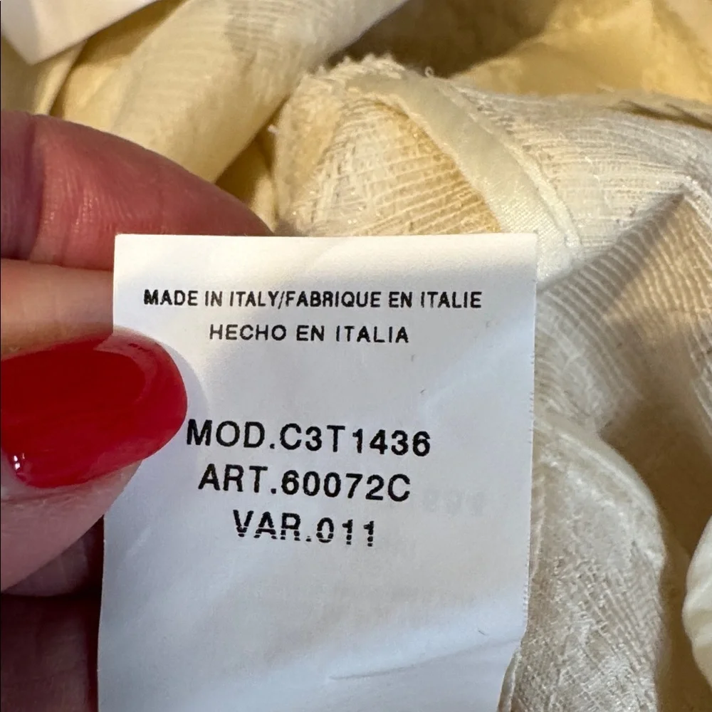 PRICE FIRM NWT Valentino Roma Beige Textured Blazer & Skirt Set Size 40|4 - Picture 5 of 13
